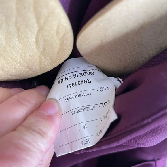 After six vintage size 10  purple strapless dress with belt ruffle - Picture 4 of 7